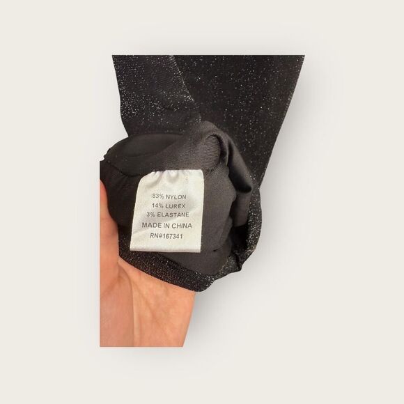 Hello Molly Bubbly As My Drink Dress Metallic Black Size 4 - Picture 8 of 8